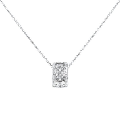 [Kincade Jewelery]PARENTESI NECKLACE SILVER DIAMOND