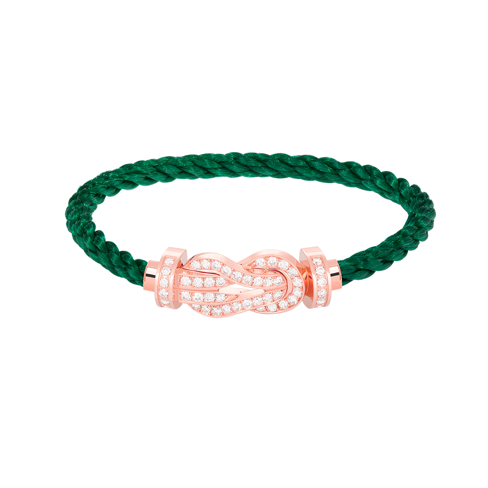 [Kincade Jewelery]CHANCE LARGE 8 FIGURE BUCKLE FULL DIAMOND BRACELET ROSE GOLD