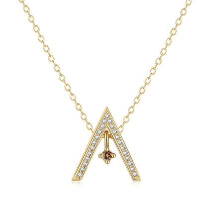 [Kincade Jewelery]Sparkling "A" Shape Necklace