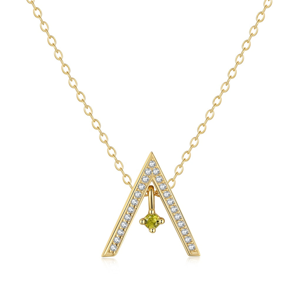 [Kincade Jewelery]Sparkling "A" Shape Necklace