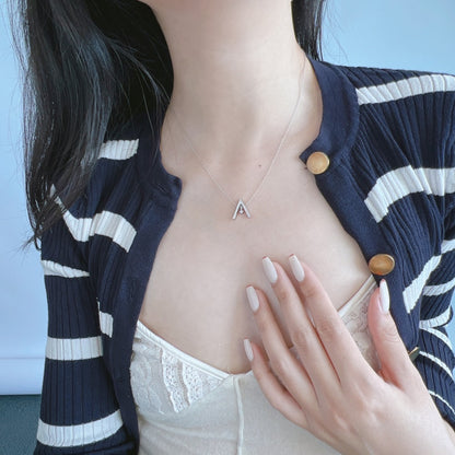 [Kincade Jewelrys]Sparkling "A" Shape Necklace