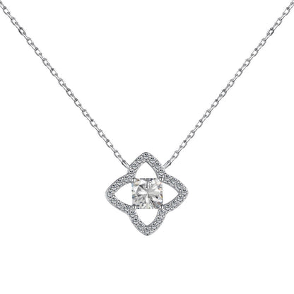 [Kincade Jewelrys]Exquisite Flower Shape Princess Cut Necklace