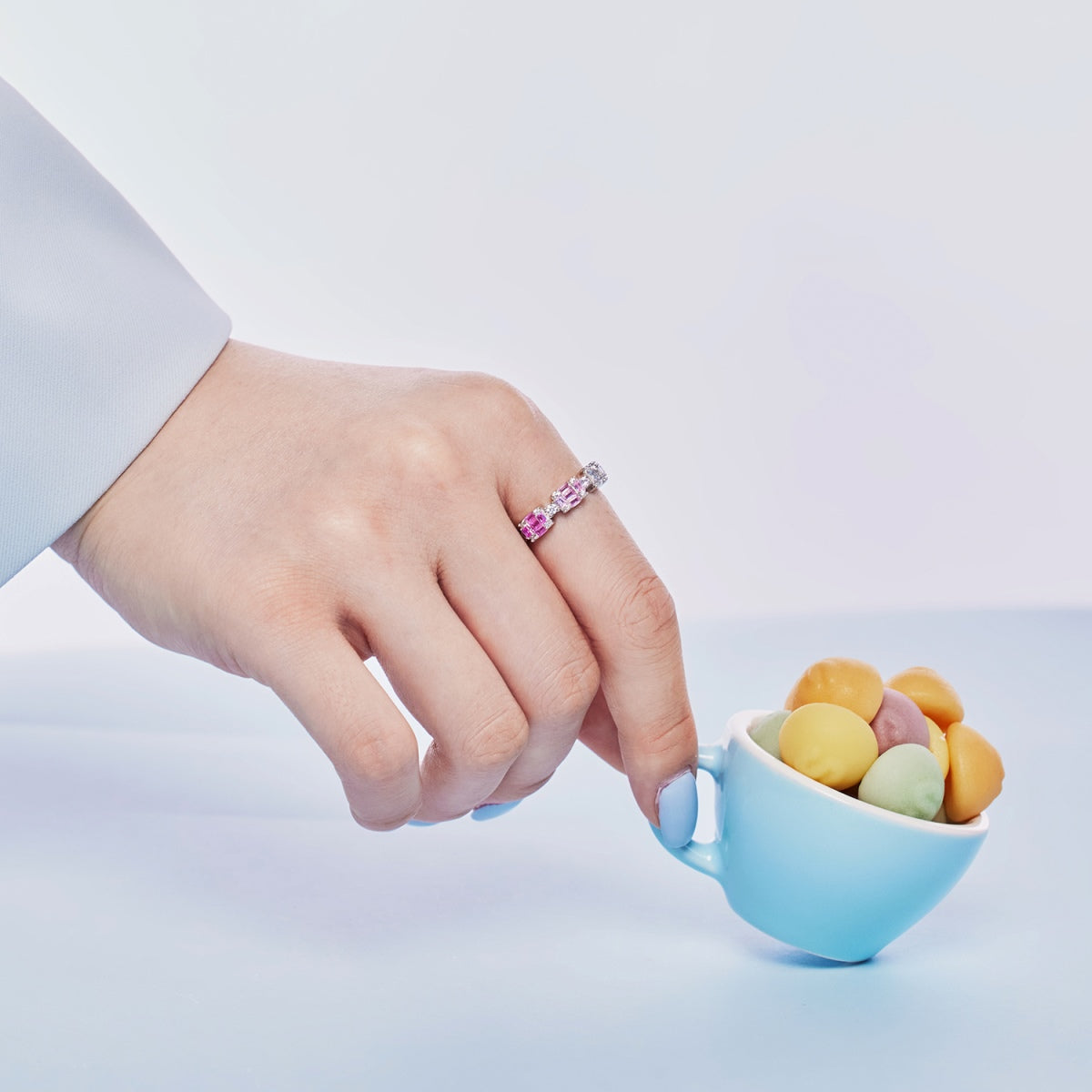 [Kincade Jewelery]Unique Colorful Emerald Cut Party Ring