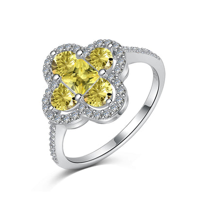 [Kincade Jewelrys]Luxurious Eternity Flower Shape Banquet Ring