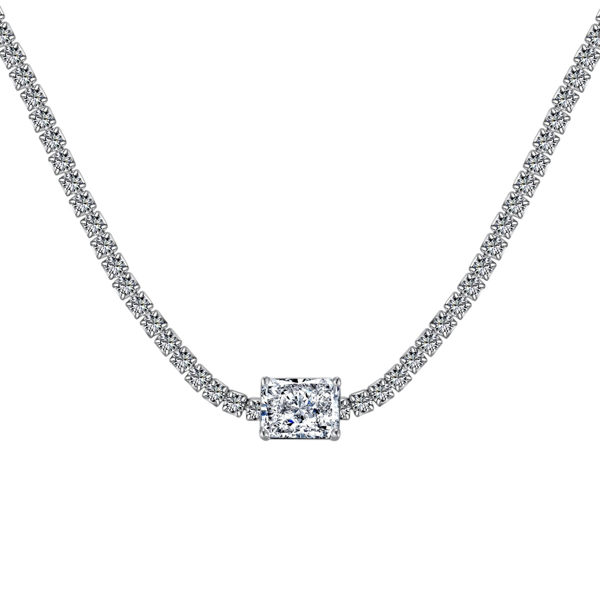 [Kincade Jewelrys]2.0 carat Ornate Emerald Cut Necklace
