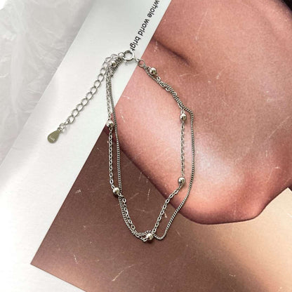 [Kincade Jewelrys]Delicate Bead Double Layer Bracelet