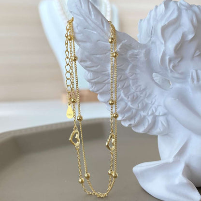 [Kincade Jewelery]Dainty Double Layer Love Heart Bracelet