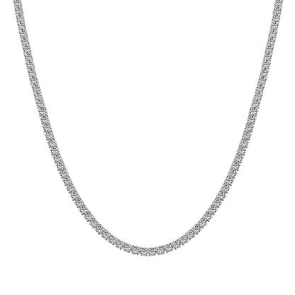 [Kincade Jewelery]Delicate Round Shape Tennis Necklace
