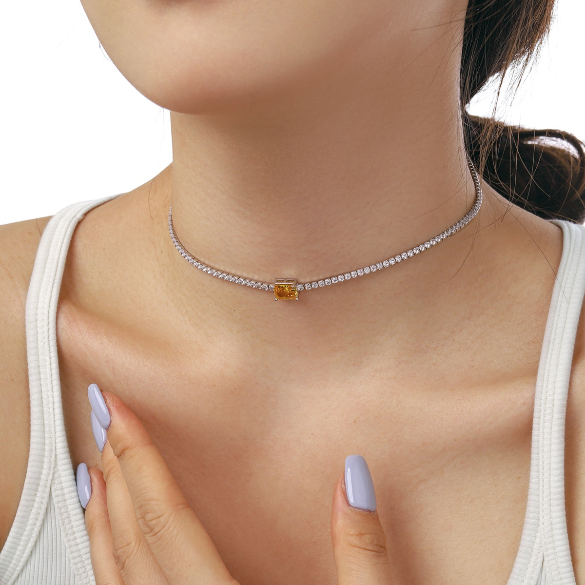 [Kincade Jewelery]2.0 carat Ornate Emerald Cut Necklace