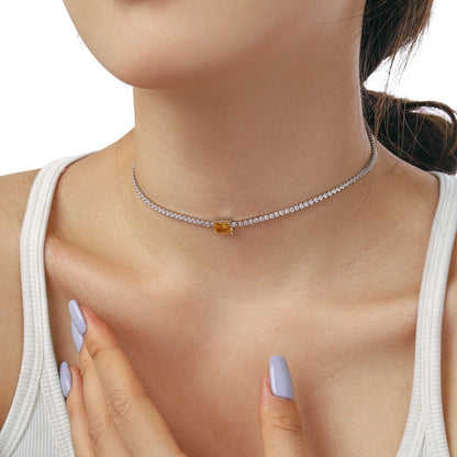 [Kincade Jewelrys]2.0 carat Ornate Emerald Cut Necklace