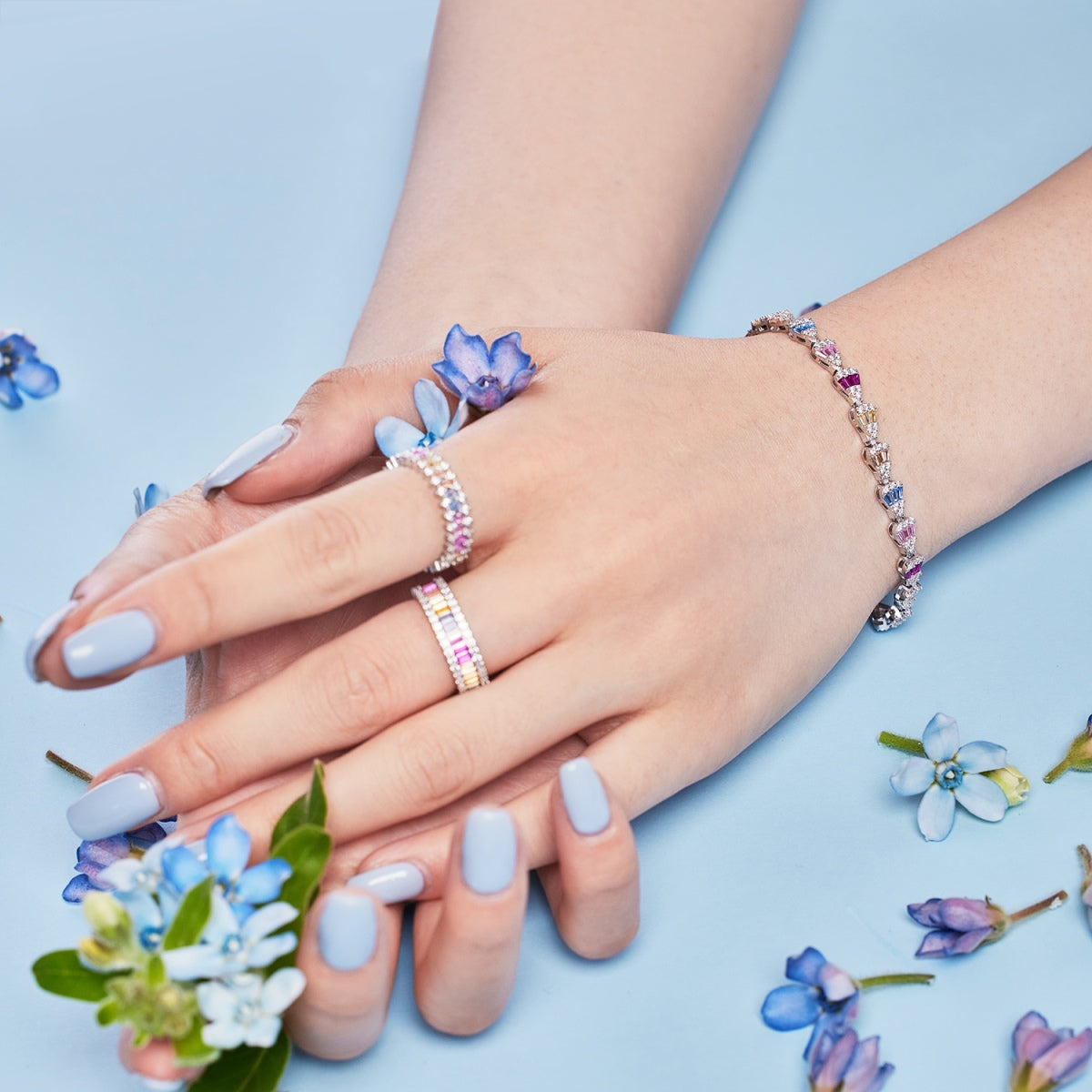 [Kincade Jewelrys]Dainty Kaleidoscopic Emerald Cut Daily Ring