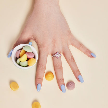 [Kincade Jewelrys]Luxurious Colorful Flower Shape Banquet Ring