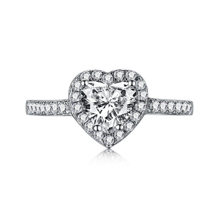 [Kincade Jewelery]Eternity Splashy Romantic Heart Shape Lover Ring