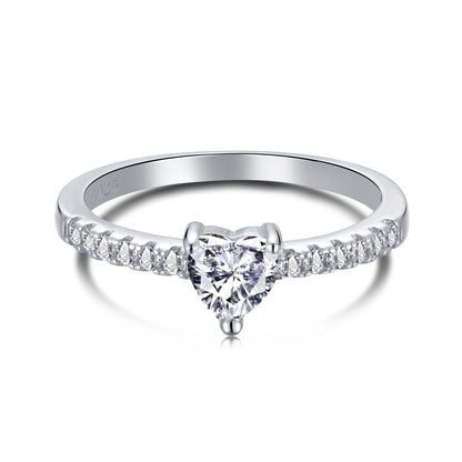 [Kincade Jewelery]0.5 Carat CaratEternity Charming Heart Shape Lover Ring