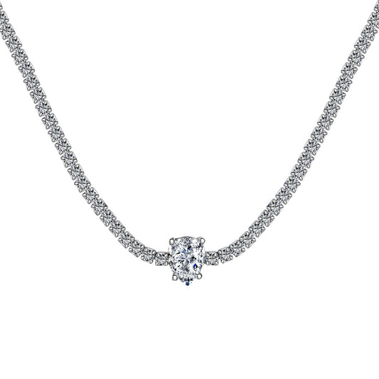 [Kincade Jewelery]1.0 carat Unique Pear Cut Tennis Necklace