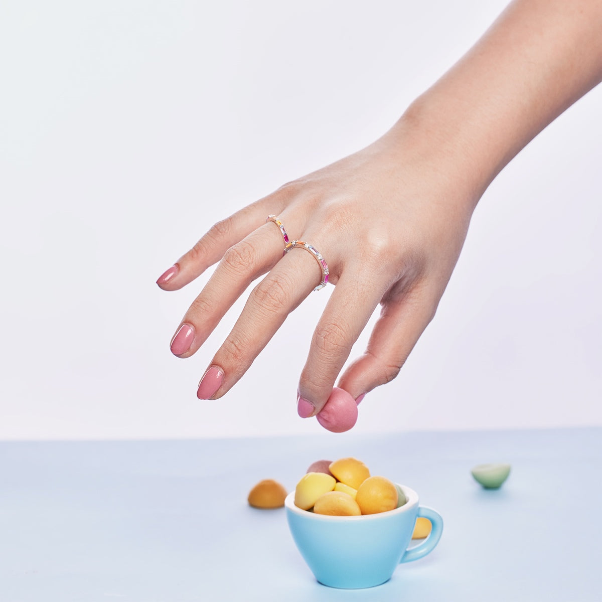 [Kincade Jewelrys]Exquisite Multicolored Emerald Cut Daily Ring