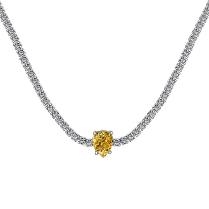 [Kincade Jewelrys]1.0 carat Unique Pear Cut Tennis Necklace