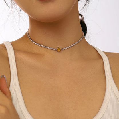 [Kincade Jewelrys]1.0 carat Unique Pear Cut Tennis Necklace