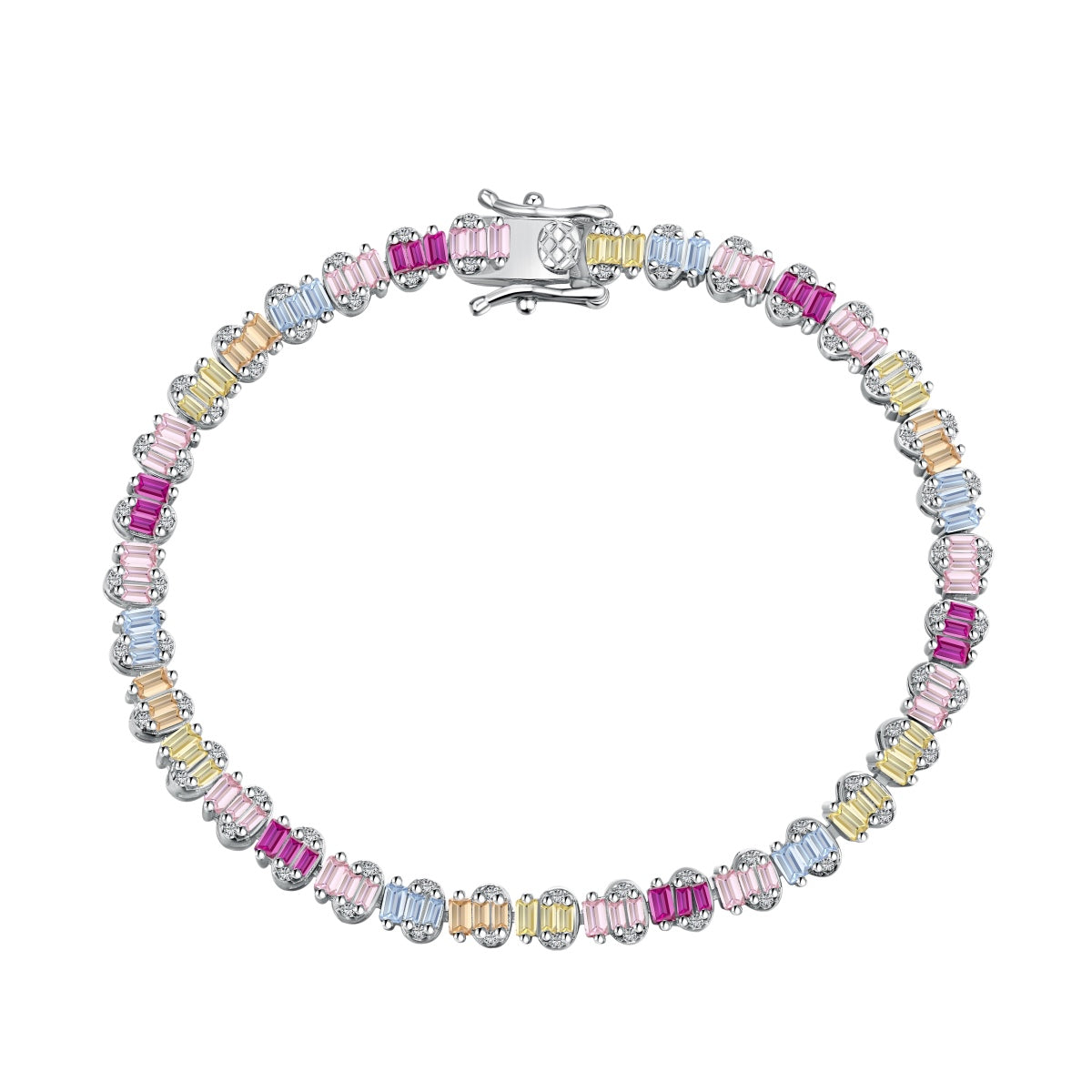 [Kincade Jewelery]Delicate Colorful Emerald Cut Party Bracelet