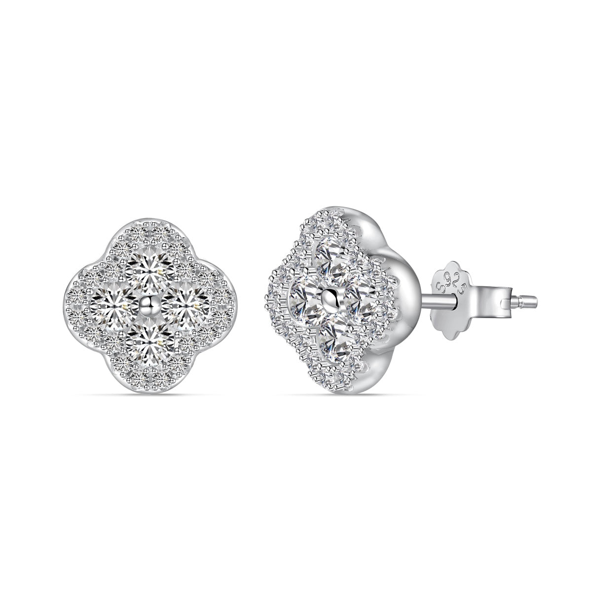 [Kincade Jewelrys]Four-Leaf Clover Flower Shaped Earrings