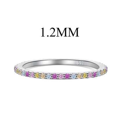 [Kincade Jewelery]Ornate Colorful Round Cut Tennis Ring