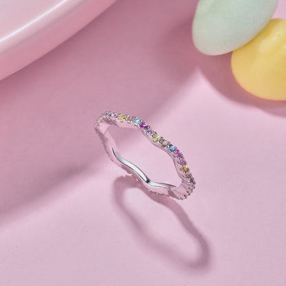 [Kincade Jewelery]Dainty Colorful Round Cut Party Ring