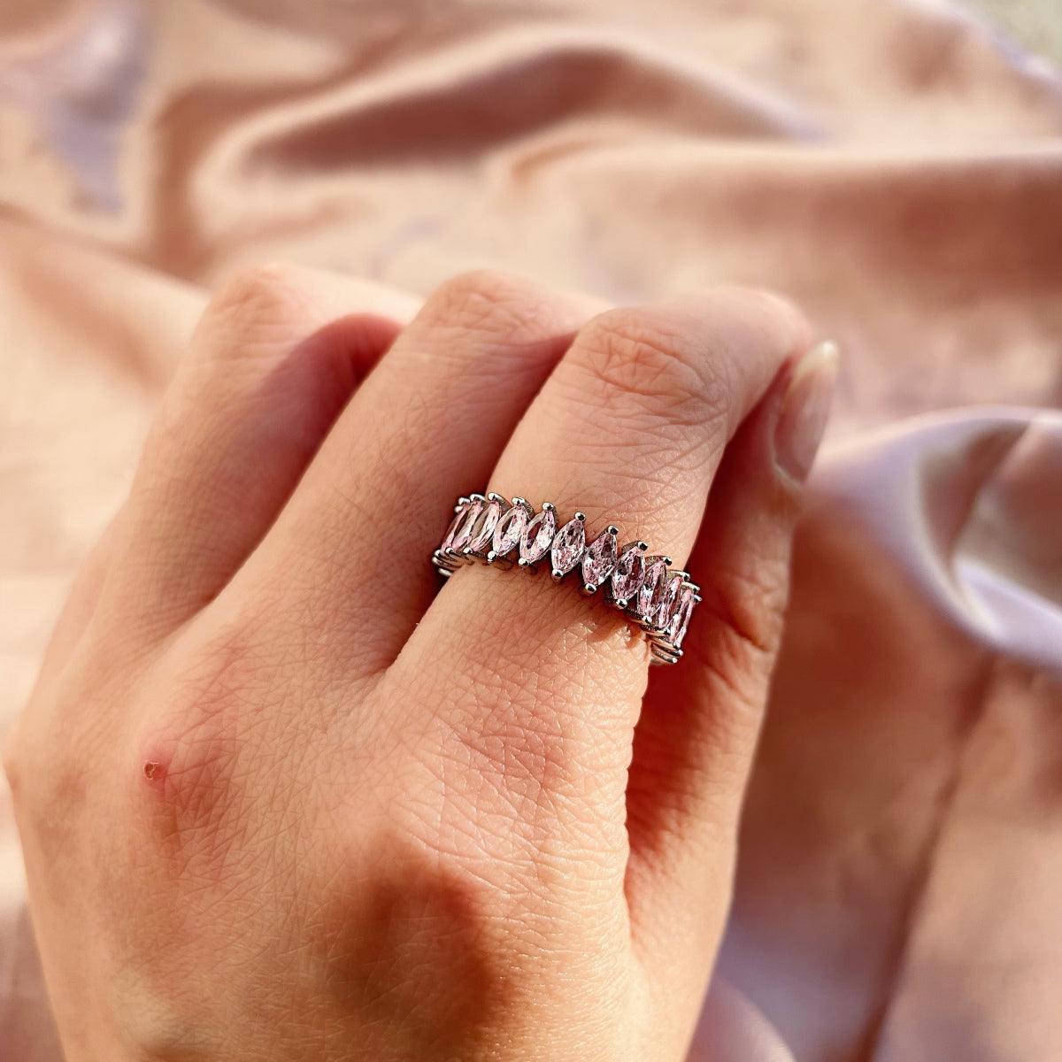 [Kincade Jewelrys]Gorgeous Marquise Cut Tennis Ring