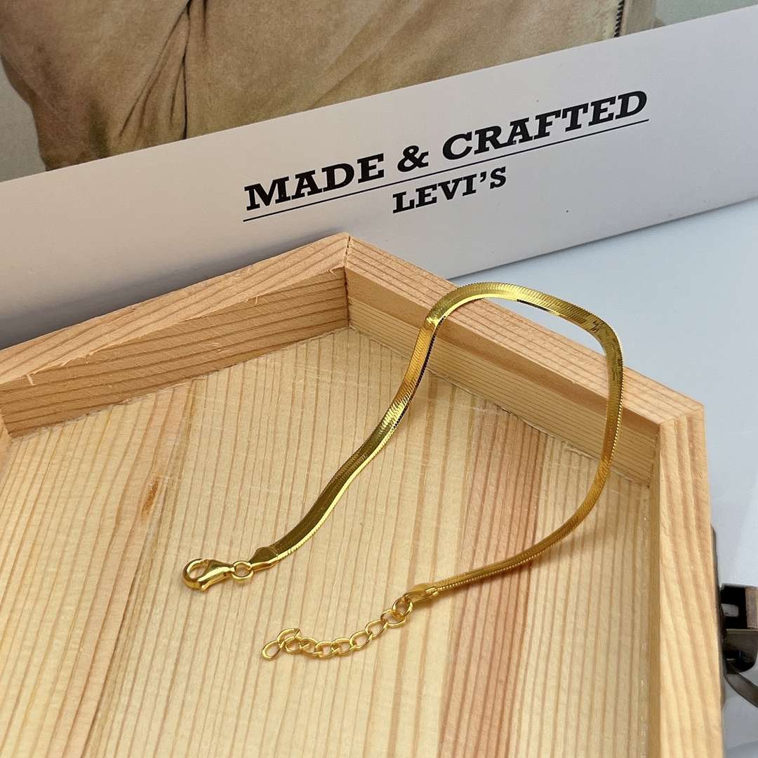 [Kincade Jewelery]Flat Snake Bone Chain Blade Necklace