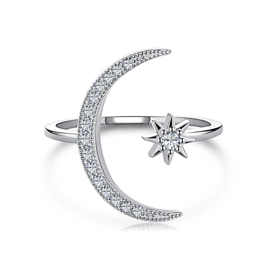 [Kincade Jewelrys]Eternity Moon & Star Ring