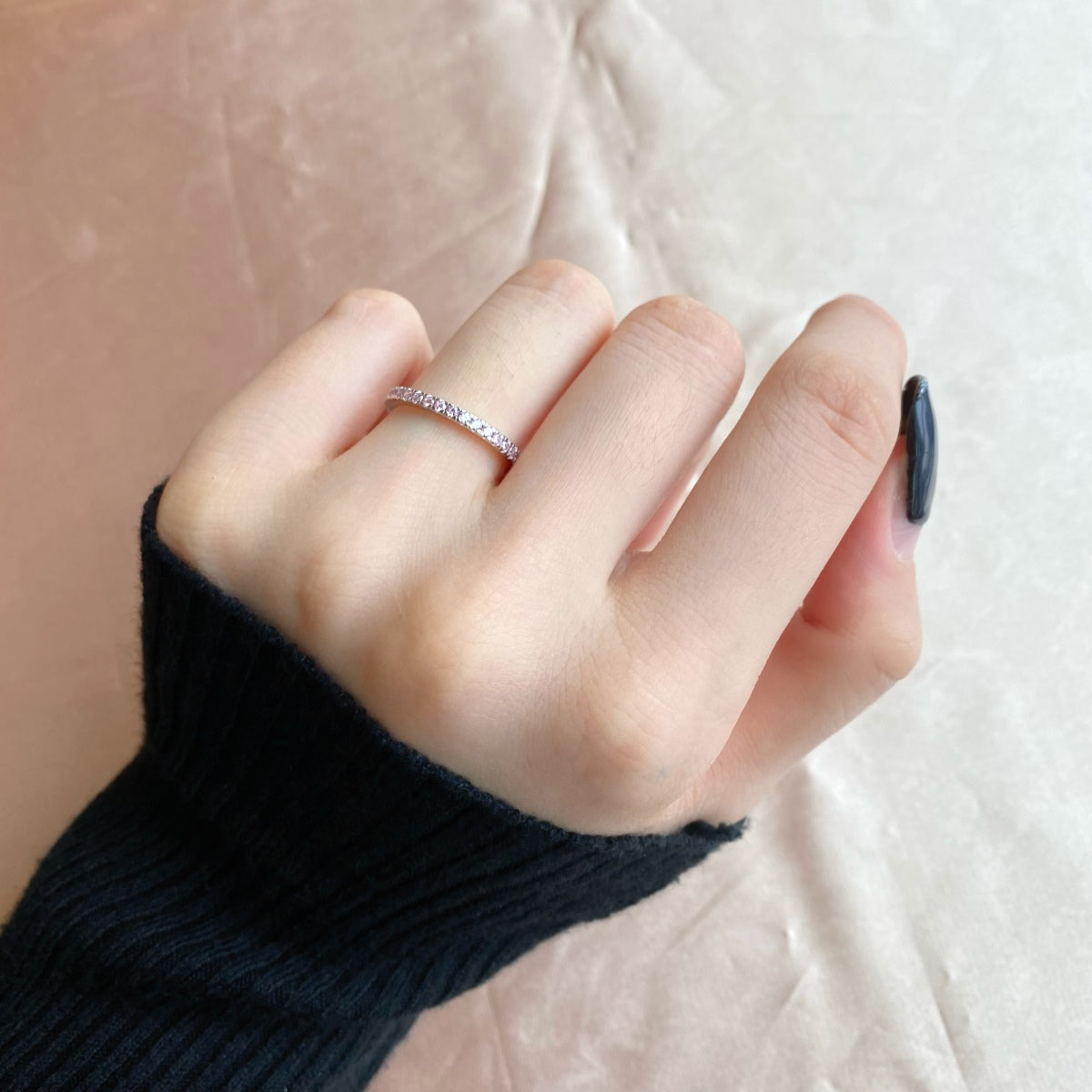 [Kincade Jewelery]Delicate Sparkling Round Cut Daily Ring