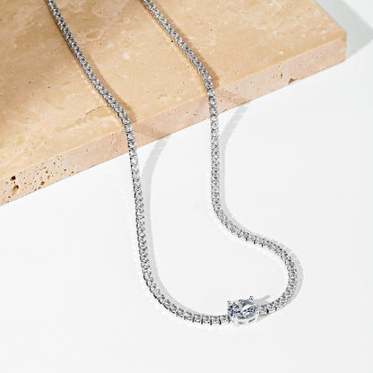[Kincade Jewelery]1.0 Carat Shining Oval Cut Necklace