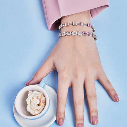 [Kincade Jewelery]Dainty Charming Emerald Cut Daily Bracelet