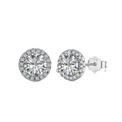 [Kincade Jewelery]Classic Princess Round Shape Earrings