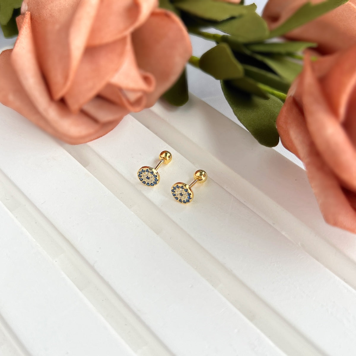 [Kincade Jewelery]Devil's Eye Ear Bone Nail Earrings