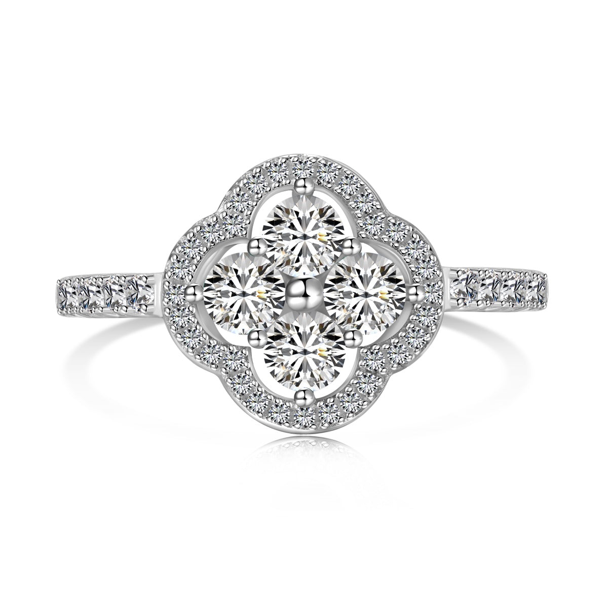 [Kincade Jewelrys]Four Leaf Clover Flower Design Ring