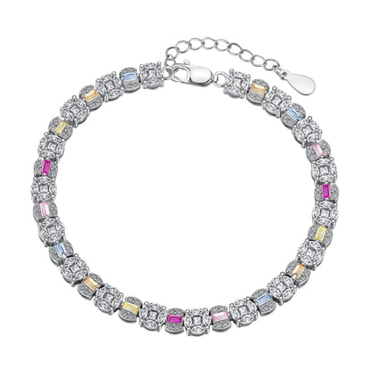 [Kincade Jewelrys]Dazzling Radiant Multi Cut Daily Bracelet