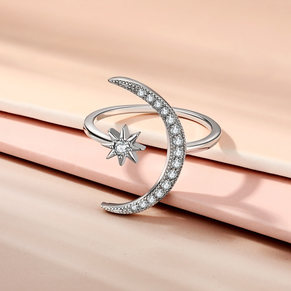 [Kincade Jewelery]Eternity Moon & Star Ring