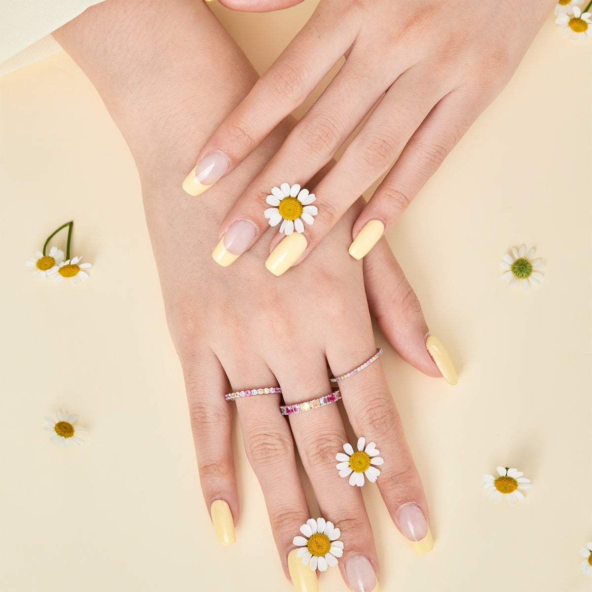 [Kincade Jewelrys]Dazzling Lustrous Round Cut Tennis Ring