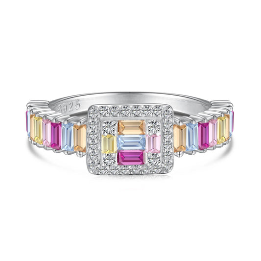 [Kincade Jewelery]Exquisite Colorful Radiant Cut Party Ring