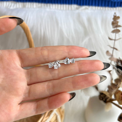 [Kincade Jewelrys]Double Heart-Shape Classic Princess Style Earrings