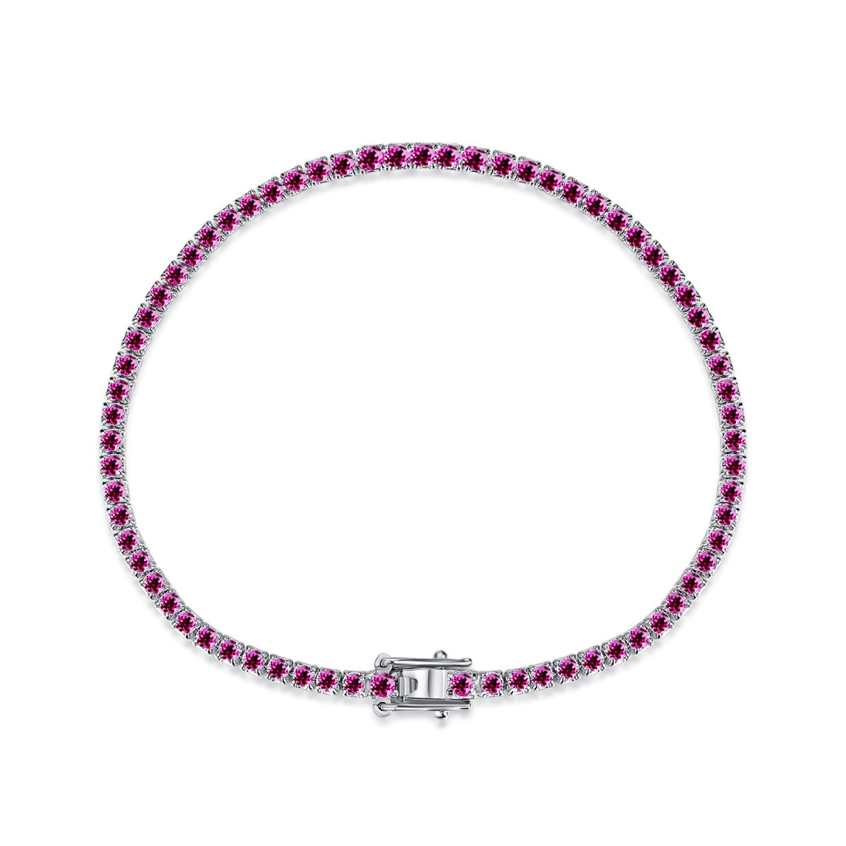 [Kincade Jewelery]Dazzling Colorful Round Cut Daily Bracelet