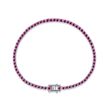 [Kincade Jewelrys]Dazzling Colorful Round Cut Daily Bracelet