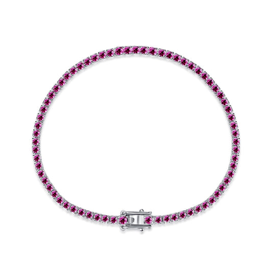 [Kincade Jewelrys]Dazzling Colorful Round Cut Daily Bracelet