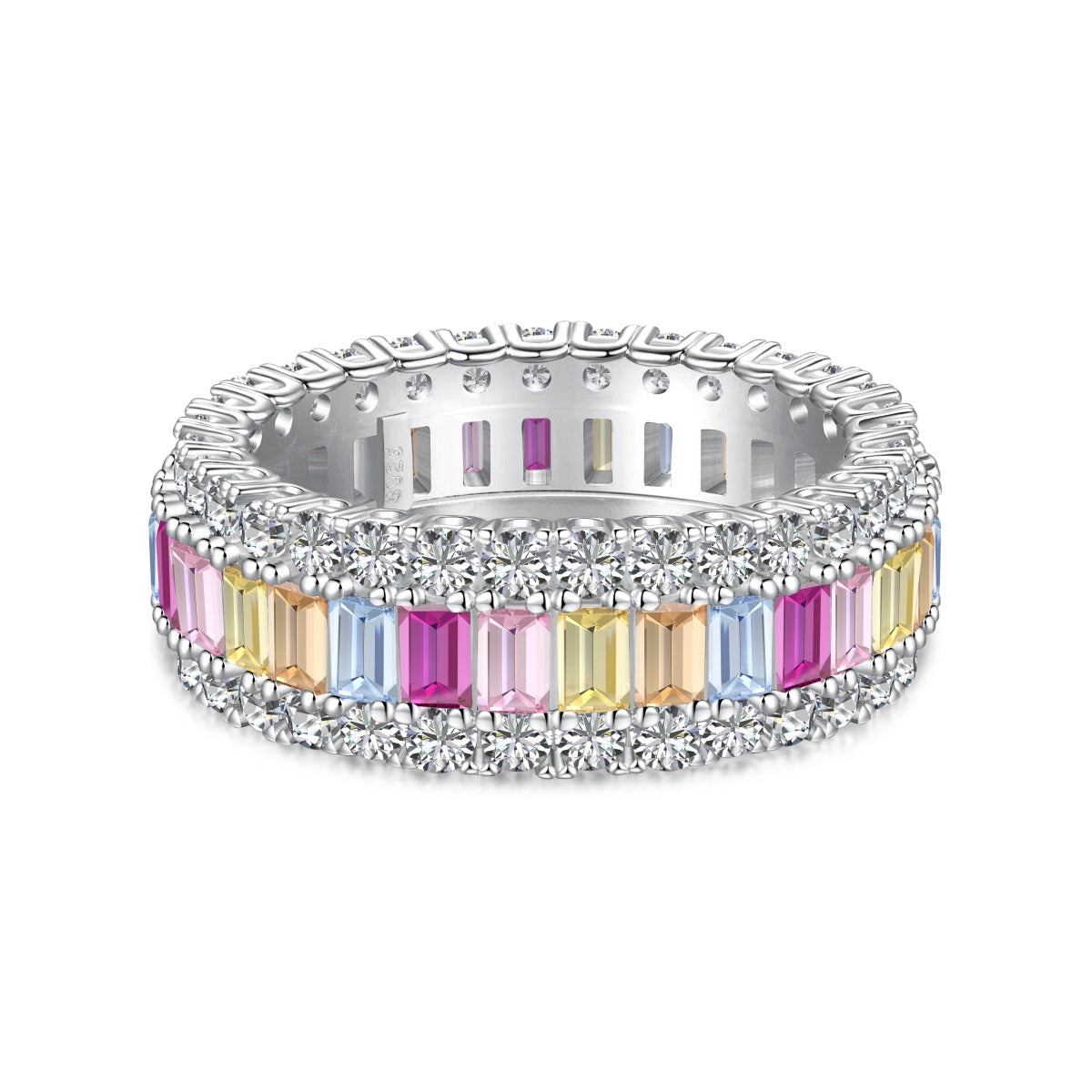 [Kincade Jewelery]Dainty Colorful Radiant Cut Daily Ring