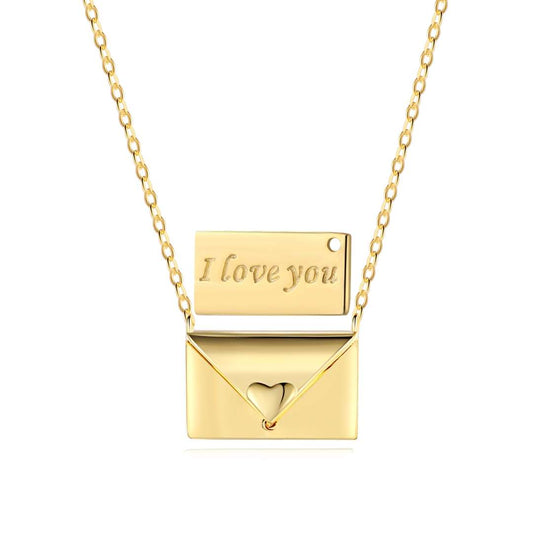 [Kincade Jewelery]Envelope Heart Shape Mother's Day Necklace