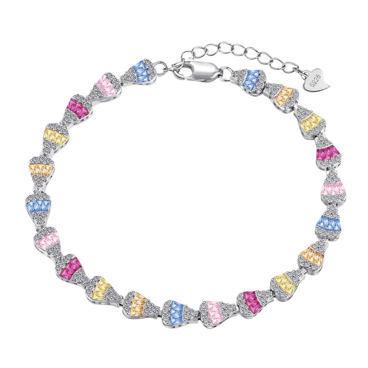 [Kincade Jewelrys]Radiant Water Drop Shape Daily Bracelet