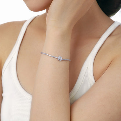 [Kincade Jewelery]Luxurious Dazzling Square Shape Banquet Bracelet