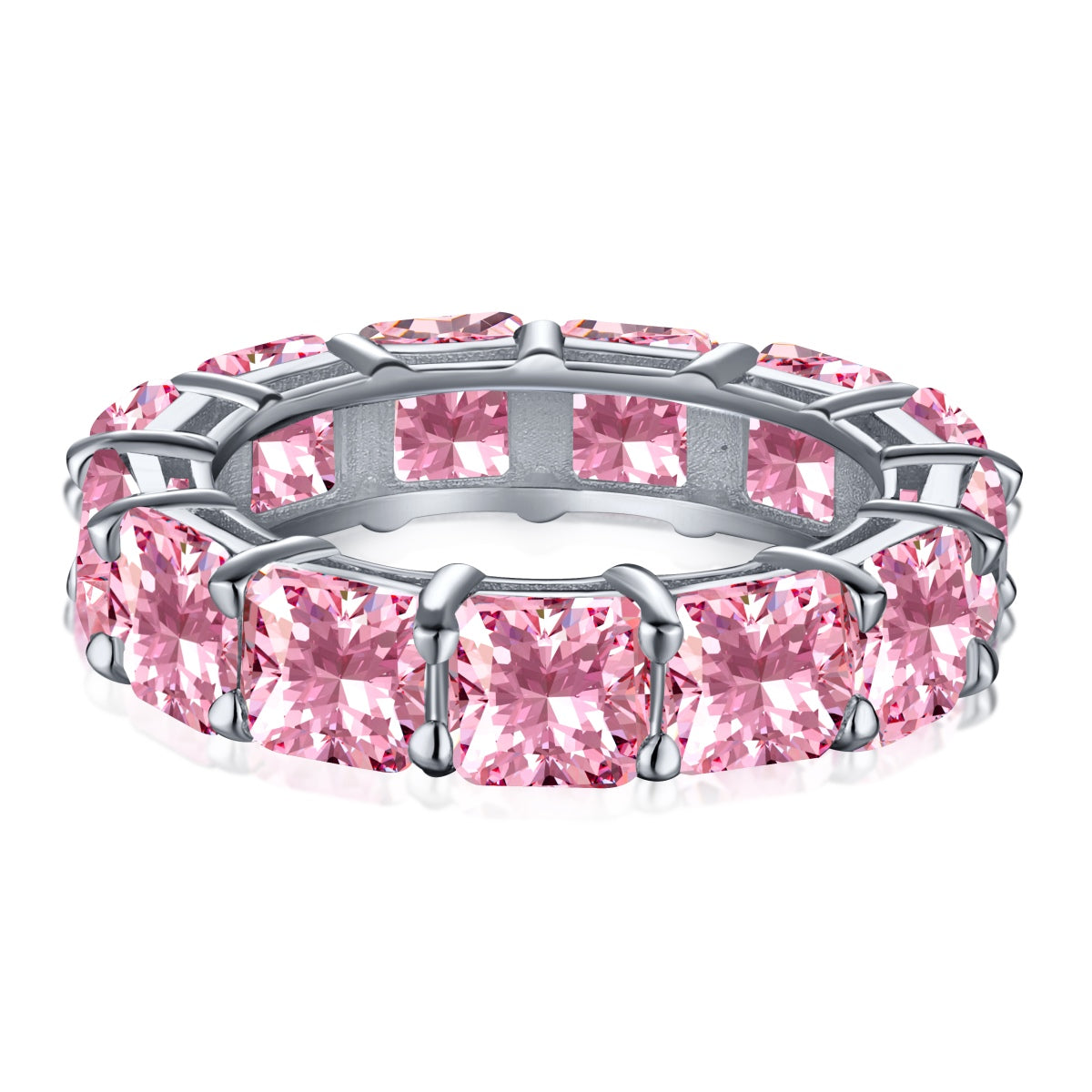 [Kincade Jewelery]Elegant Princess Cut Tennis Ring