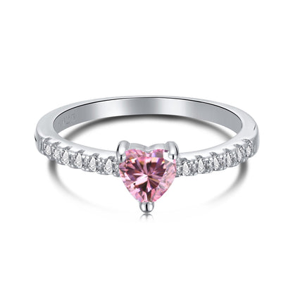 [Kincade Jewelrys]0.5 Carat CaratEternity Charming Heart Shape Lover Ring