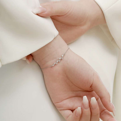 [Kincade Jewelery]Elegant Wheat Leaves Shape Bracelet